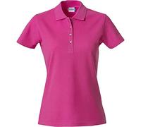 Clique - Poloshirt Halbarm Damen Basic Polo Ladies Slim Fit mit Knopfleiste aus Baumwolle Frühjahr/Sommer in verschiedenen Farben und Größen (Himbeere XL), Glänzende Kirsche