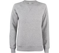 Clique Premium OC Roundneck Women - Damen Bio-Baumwoll-Sweatshirt - Grey Melange / XS