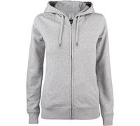 CLIQUE Premium Bio-Baumwoll Kapuzenjacke Damen 95 - grau meliert XS