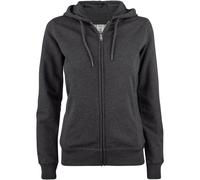 CLIQUE Premium Bio-Baumwoll Kapuzenjacke Damen 955 - anthrazit meliert S