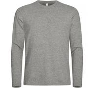 CLIQUE Premium Fashion Langarmshirt Herren 95 - grau meliert 4XL
