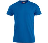 Clique - T-Shirt mit Rundhalsausschnitt für Herren, Premium-T, aus Baumwolljersey, Schweißband, elastischer Kragen, Slim-Fit-Passform, Königsblau, XL