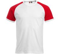 CLIQUE Raglan T-Shirt 0035 - weiß/rot S