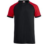 CLIQUE Raglan T-Shirt 9935 - schwarz/rot M