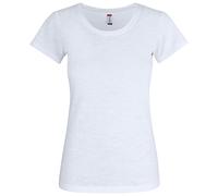 Clique Slub-T Women - Damen-T-Shirt aus Baumwolle - White / XXL