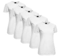 Clique T-shirt Damen 5er-Pack Weiß