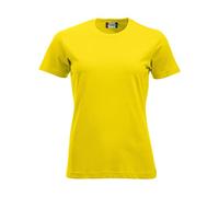 CLIQUE - T-Shirt Halbarm New Classic-T Damen Baumwolle Jersey Frühling Sommer in verschiedenen Farben und Größen erhältlich, Zitronengelb, Small