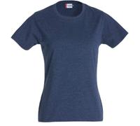 CLIQUE - T-Shirt Halbarm New Classic-T Damen Baumwolle Jersey Frühling Sommer in verschiedenen Farben und Größen erhältlich, Blau Melange, X-Large