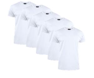 Clique T-Shirt Herren 5er-Pack Weiß