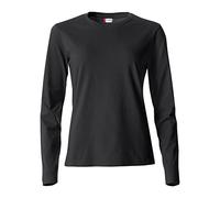 CLIQUE Basic Langarmshirt Damen 99 - schwarz S