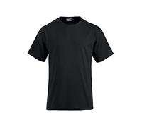 CLIQUE - T-Shirt mit Rundhalsausschnitt für Herren und Damen, Unisex Classic-T, aus Baumwolle, Jersey, Schweißband, elastischer Kragen, Slim-Fit, Schwarz , S