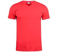 CLIQUE Basic V-Neck T-Shirt Herren 35 - rot 4XL