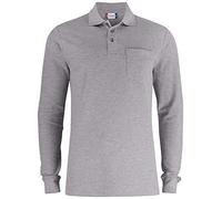 New Wave Basic Poloshirt Pocket Langarm | grau | Herren | L | 028235-95 L