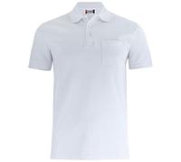 CliQue Unisex Basic Polo w. Pocket Polohemd, weiß, M