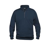 CliQue Unisex Erwachsene Basic Half Zip Sweatshirt, blau, XXL