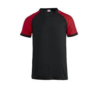 CLIQUE Raglan T-Shirt 9935 - schwarz/rot M