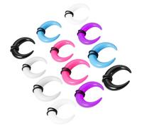 CLISPEED 12 Stück Acryl Septum Hufeisen Piercing Leichter Nasen Und Ohrknorpelring in 2mm 3mm Unisex Body Piercing Schmuck Für Alltag Und Party