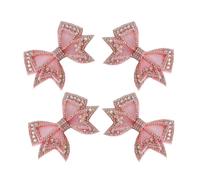 CLISPEED 2 Paar Abnehmbare Strass Schleifen Schuhclips aus Netzgarn Funkelnde Schuhdekoration für Damen Vielseitige Selbstgemacht Schuhaccessoires für Alltag und Party