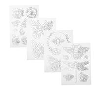 CLISPEED 4 Blätter Wasserlösliche Stickstabilisator Waschbarer DIY Handnäh stabilisator Lösliches Stickvlies für Logo Bildbestickung Einfach Zuschneidbar und Wasserlöslich