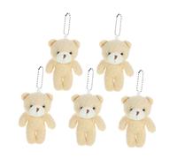 CLISPEED 5 Kleiner Plüsch Bärenanhänger Frauen Hängende Kleiner Bären Deko Selbstgemacht Schlüsselanhänger Für Rucksack Handtasche Geschenk