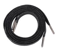 CLISPEED Flache Schnürsenkel zur Kontrolle der Festigkeit mit Metallspitze Schwarze 120cm Praktische Schuhkrawatte und Modischen Dekoration für Sneaker und Canvas Schuhe Beim Joggen