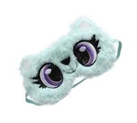 CLISPEED Flauschige Schlafmaske mit Niedlichem Cartoon augenmuster Elastischem Band Weiche Augenbinde für Damen und Mädchen für Reisen Zuhause Zug und Erholsamen Schlaf