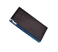 CLISPEED Geldbörse für Männer aus Schwarzem Leder Halter mit Vielen Fächern für Visitenkarten und Bargeld Robuste und Elegante Herrenbrieftasche