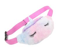 CLISPEED Plüsch Einhorn Brusttasche für Kinder Cartoon Kindertasche aus Weichem Material Modische Gürteltasche mit Mehreren Tragemöglichkeiten für Geburtstag und Zufälliger Stil