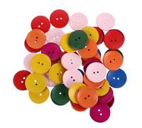 CLISPEED Runde Holzknöpfe 30mm 50 Stück Rustikale Zweiloch Knöpfe für Selbstgemacht Nähen Stricken und Kinderkleidung