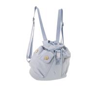 CLISPEED Sportrucksack Damen mit Kordelzug Kleiner Canvas Rucksack für Outdoor Aktivitäten und Yoga Vielseitig als Umhängetasche oder Gürteltasche Nutzbar