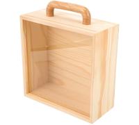 CLISPEED Tragbare Schmuckaufbewahrungsbox mit Glasfenster und Praktischem Griff Dekorative Ordnungsbox für Schmuck und Süßigkeiten