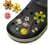 Clix for Clox Schuhstecker- Shoe Charms für Clogs/Crocs™ Schuh Pins Schuh-Anhänger für Schuhdekoration (Smiley Gelb)