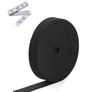 Cloaacsois 5M Weiß/Schwarz Gummiband Elastisches Band Elastische Schnur Gummibänder für Nähen und Haushalt DIY Handwerk 50mm breit (Schwarz, 5MX50MM)