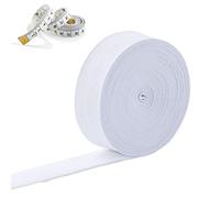 Cloaacsois 5M Weiß/Schwarz Gummiband Elastisches Band Elastische Schnur Gummibänder für Nähen und Haushalt DIY Handwerk 50 breit (Weiß, 5MX50MM)