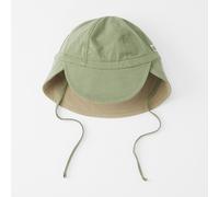 Cloby CBY-USH3-OLSB Sonnenhut mit Nackenschutz - wendbar - UV-Schutz (UPF 50+) - Olive/Sandy Beach beige (Gr. 18-36 Monate)