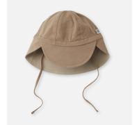 Cloby CBY-SH3-PBSB Sonnenhut mit Nackenschutz - wendbar - UV-Schutz (UPF 50+) - Peanut Brown/Sandy Beach beige (Gr. 18-36 Monate)