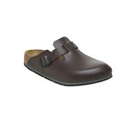 BIRKENSTOCK Boston Pro Leder Clogs - Hochwertige zertifizierte Berufsschuhe für Medizin, Gastronomie und Service, Farbe: Java, Gr: 44