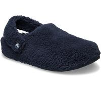 Clog CROCS "Classic Cozzzy Slipper", Damen, Gr. 39, navy, Croslite™, Textil, Schuhe Clog, Hausschuh, mit kleiner Plateausohle (78288660-39) navy