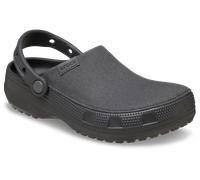 Clog CROCS "Classic Crafted Clog", Damen, Gr. 38, grau (schwarz), Croslite™, Textil, Schuhe Clog, Sommerschuh, Strandschuh, Gartenschuh mit Profillaufsohle (98411707-38) schwarz