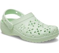 Clog CROCS "Classic Floral Cut Out Clog", Kinder, Gr. 28, lindgrün, Croslite™, geblümt, Schuhe Clog, Sandale mit schwenkbarem Fersenriemen (56830867-28) lindgrün