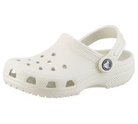 Clog CROCS "Classic K", Jungen, Gr. 28, beige (creme), Croslite™, unifarben, Schuhe Clog, Sommerschuh, Hausschuh, Badeschuh mit schwenkbarem Fersenriemchen (30907119-28) creme