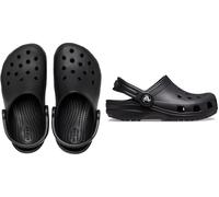 Clog CROCS "Classic K", Jungen, Gr. 32, schwarz, Croslite™, unifarben, Schuhe Clog, Sommerschuh, Hausschuh, Badeschuh mit schwenkbarem Fersenriemchen (79412559-32) schwarz