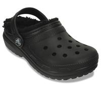 Clog CROCS "Classic Lined Clog", Kinder, Gr. 25, schwarz, Croslite™, Basic, Schuhe Clog, Kindergartenschuh, Hausschuh mit kuscheligem Futter (79950246-25) schwarz