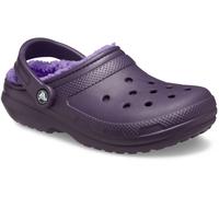 Clog CROCS "Classic Lined", Damen, Gr. 38, lila (schwarz iris), Croslite™, Schuhe Clog, Pantolette, Hausschuh, Winterschuh mit Warmfutter (95452511-38) schwarz iris