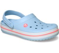 Clog CROCS "Crocband Clog", Damen, Gr. 36, blau frost, Croslite™, kontrastfarbene Details, Schuhe Clog, Sommerschuh, Schlappen, Hausschuh mit zweifarbiger Laufsohle (26239853-36) blau frost