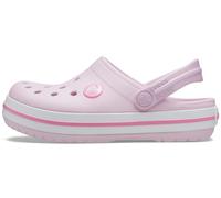 Clog CROCS "Crocband Clog" Gr. 37, rosa (rosa, weiß), Schuhe, Mädchen, 37, Croslite™, kontrastfarbene Details, Clog, Sandale, Sommerschuh, Badeschuh mit Lüftungsöffnungen (25606269-37) rosa, weiß