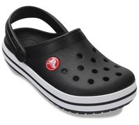 Clog CROCS "Crocband Clog K", Kinder, Gr. 32, schwarz-weiß (schwarz, weiß), Croslite™, kontrastfarbene Details, Schuhe Clog, Sommerschuh, Schlappen, Hausschuh, Badeschuh mit Kontrast-Akzenten (6849483