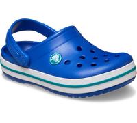 Clog CROCS "Crocband Clog", Kinder, Gr. 27, blau, weiß, Croslite™, kontrastfarbene Details, Schuhe Clog, Sandale, Sommerschuh, Badeschuh mit Lüftungsöffnungen (30636615-27) blau, weiß