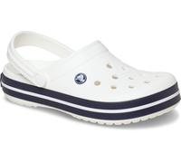 Clog CROCS "Crocband", Herren, Gr. 38, blau (weiß, navy), sportlich, Schuhe, Sommerschuh, Gartenschuh, Poolslides, mit farbiger Laufsohle (38061764-38) weiß, navy