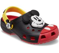 Clog CROCS "Mickey Mouse Classic Clog K", Mädchen, Gr. 36, schwarz (multifarben), Croslite™, Schuhe Clog, Sommerschuh, Hausschuh, Strandschuh mit schwenkbarem Fersenriemen (47555321-36) multifarben
